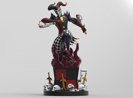 shaco - league of legends ezreal lux champion ekko arcane lol teemo leesin ahri riot games art sculptures 3d print model - Mito3D