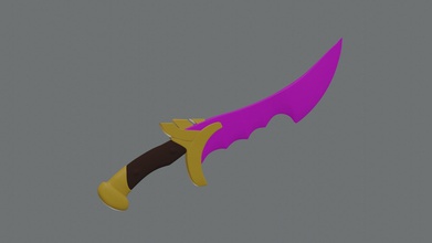 shadow blade sword weapon bladed dota dota2 rpg military fun powder purple art games toys game accessories 3d print model - Mito3D