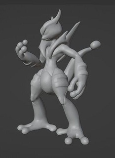 gölge mewtwo pokemon sivrisinek dokuma oyuncak şekil Sanat oyun Pokemongo heykeller 3d print model - Mito3D