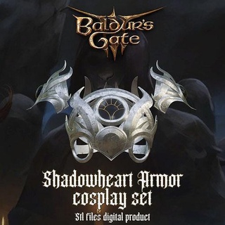 shadowheart armor baldurs gate 3 dungeon fantasy dragons dungeons dnd game rpg tabletop cosplay character bg3 games toys set 3d print model - Mito3D