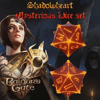 shadowheart mysterious dice set baldurs gate 3 dnd printable dungeonanddragons dragons tablerop boardgames games baldursgate design jewellery game toy cosplay toys 3d print model - Mito3D