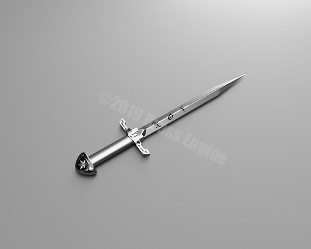 chasseurs d'ombres clary combat certitude dague 3d imprimable couteau arme sceau mortel instruments soutenir cosplay costume jeux jouets 3D print model - Mito3D