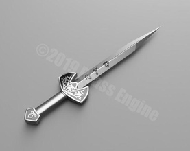 shadowhunters - clary fray kindjal dagger ii 3d printable hulu prop cosplay costume display knife bladed weapon mortal instruments games toys 3d print model - Mito3D