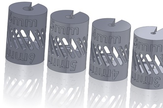 o acoplamento de eixo - métrica em linha reta hobby-diy printable hobby diy mecânico partes mecânicas 3d print model - Mito3D
