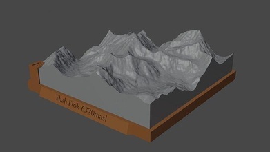 cha montaña paisaje volcán terreno ambiente naturaleza fotogrametría elevación dem ciencias 3d print model - Mito3D