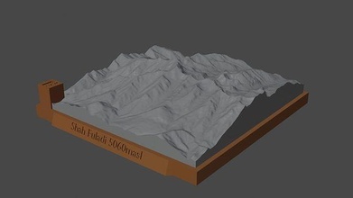 cha fuladi montaña paisaje volcán terreno ambiente naturaleza fotogrametría elevación dem Ciencias 3d print model - Mito3D