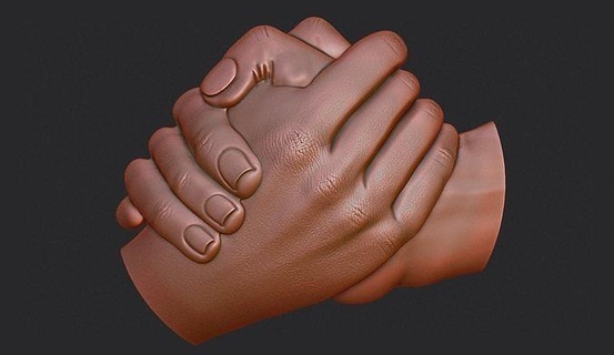 shake hands bas relief body bodyparts anatomy human art sculptures muscles pose reference gripping finger successful men shak handshake deal shaking hand businessman concept 3d print model - Mito3D