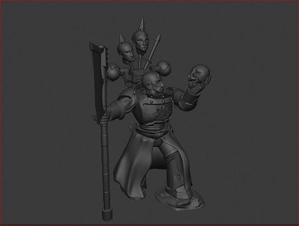 shakespearian executioner battle axe execution torture barbarian butcher space warrior chaos games toys board 3d print model - Mito3D