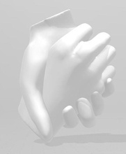 agitando le mani a tremare corpo umana parti del art sculture 3d print model - Mito3D