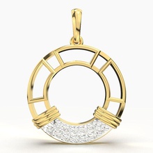 shakra diamond pendant pretty girl luxury jewellery yellow gold white jewel sterling daily wear necklace fashion beauty shining platinum printable precious metallic jewelry pendants 3d print model - Mito3D