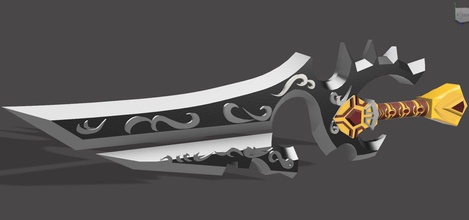 şalamayne stl dosya efsanevi kılıç bıçaklar varyant wrynn stormwind warcraft ittifak vay kostüm oyunu worldofwarcraft sembol bıçaklı silah hobi kendin yap 3d print model - Mito3D