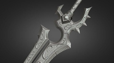 shalamayne sword v1 wow anduin wrynn lichking frostmourne dagger knife axe shadowlands knight weapon armor prop zbrush warcraft helmet skull games toys game accessories 3d print model - Mito3D