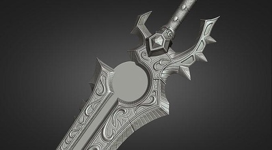 shalamayne sword v3 anduin wrynn wow lichking frostmourne dagger knife axe knight shadowlands weapon armor shield prop zbrush warcraft helmet games toys game accessories 3d print model - Mito3D