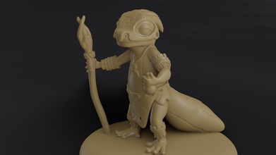shaman gecko lizard reptile tabletop board toy cute animal pet games toys 3d print model - Mito3D
