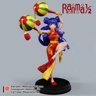shampooing Ranma anime personnage fille collectionner art sculptures 3d print model - Mito3D