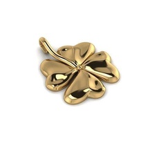 Kleeblatt irisch Blatt Geschenk Schmuck leuchtenden Luxus Mode Gold druckbar Halskette Anhänger Silber Geld Magnet Halsketten 3d print model - Mito3D