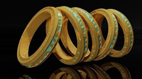 shang chi rings - bracelets movie version marvel comics mcu cosplay replica jewelry gold costume power toys collectible art sculptures 3d print model - Mito3D