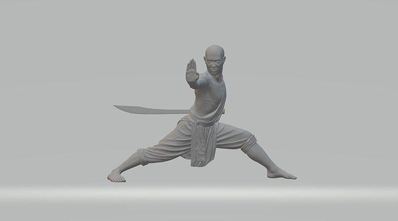 shaolin kung fu 3d model buddha sculpture statue meditation buddhism printable deity religion zbrush dragon abstract art scripts modelling miniatures figurines sculptures kungfu 3d print model - Mito3D