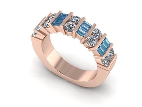 gestalten diamant ring 277 schmuck luxus mode silber druckbar engagem gold hochzeit engagement cad schönheit ringe 3d print model - Mito3D