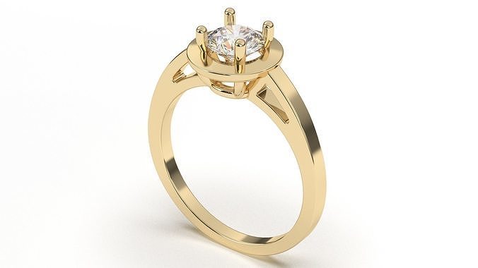 shape stone diamond engagement ring jewelry printable jewellery wedding white gold 3d ome kind diamonds gem fashion brilliant rings 3D print model - Mito3D