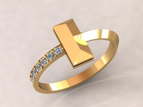 geformt Diamant Ring Schmuck Gold leuchtenden druckbar Luxus Ringe Juwel Diamanten Romantik Liebe brillant Mode Tiffany 3d print model - Mito3D