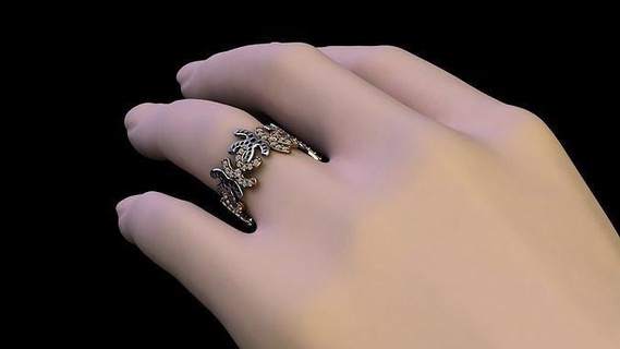 geformt Ring Hand Finger Schmuck Juwel golden Gold Ringe Mode Kunst gemalt Werkstatt Diamant handgemacht Werkzeug frei Dollar 3d print model - Mito3D