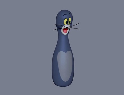 Formen Tom Jerry Bowling Stift Spielzeuge Spiele Spielzeug Spiel Zahl Charakter Karikatur Kunst niedlich komisch Katze 3d print model - Mito3D