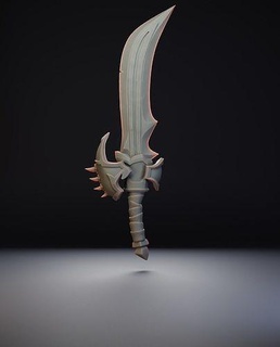 shard azzinoth - black temple dagger world warcraft sword weapon miniatures games toys 3d print model - Mito3D