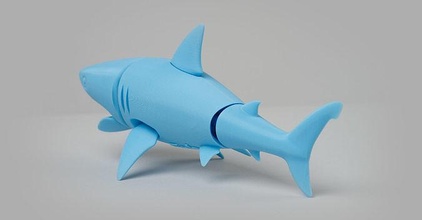 Tubarão brinquedo peixe animais selvagens embaixo agua plástico natureza mar vida marinha oceano jogos brinquedos 3d print model - Mito3D