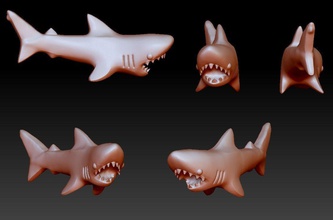 tubarão pingente jóias natureza animais 3dmodel 3dprinting anel pingentes 3d print model - Mito3D
