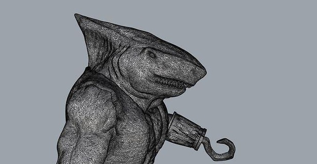 Köpekbalığı korsan hayvan karakterler oyun yazdırılabilir heykel dekoratif cin büyücü örgü elektronik yaratık Bilim mühendislik canavar Sanat figürinler hobi kendin yap mekanik parçalar 3d print model - Mito3D