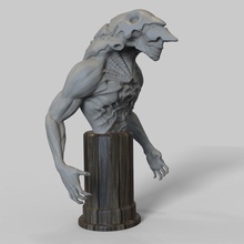 sharkman-3d printing model figure character creature art sculpture statue classic ancient toy fun games toys 3d print model - Mito3D