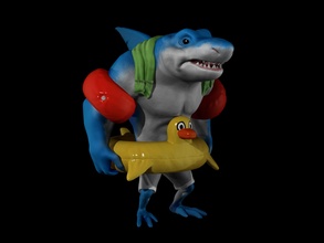 squalo modello zbrush 3d arte studia scolpire fallimento uomo carattere divertimento animale sculture 3d print model - Mito3D