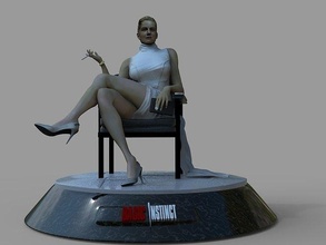 sharon pedra básico instinto mulher moda figura humano stl modelo 3d impressão 80s culto stone filme ator realista estátua arte esculturas 3d print model - Mito3D