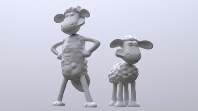 shaun pecore arte oveja Britannico wallace gromit stopmotion giocattolo scultura figura Giochi giocattoli 3d print model - Mito3D