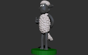 shaun pecore cartone animato 3dprint agnello toon divertente ragazzo ragazzi giocattolo giochi giocattoli 3d print model - Mito3D