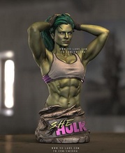 she hulk busto gina carano maravilla disney casco arte esculturas 3d print model - Mito3D