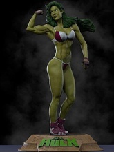 she hulk modello 2 3d stampa incredibile statua i fumetti meraviglia hq caldo donna ragazza comico mcu netto uomo ragno thor arte sculture 3d print model - Mito3D