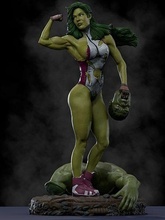 she hulk modelo 3 3d impressão estátua of cabelo histórias quadrinhos maravilha hq quente mulher menina quadrinho mcu rígido homem aranha thor arte esculturas 3d print model - Mito3D