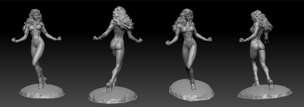 she hulk character comicbook sci fi superhero shehulk art sculptures 3d print model - Mito3D