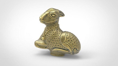 pecore collane vecchio oro argento colabile 3d stampabile zbrush la scultura gioiello gioielli 3d print model - Mito3D