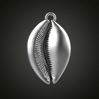 Concha pingente joalheria aço cromada luxo prata imprimível natureza mar Caracol marisco espiral praia oceano água arte réplicas 3dprint pingentes 3d print model - Mito3D