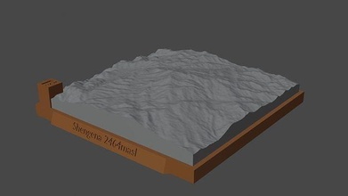 shengena dağ manzara yanardağ arazi çevre doğa fotogrametri yükseklik dem Bilim 3d print model - Mito3D