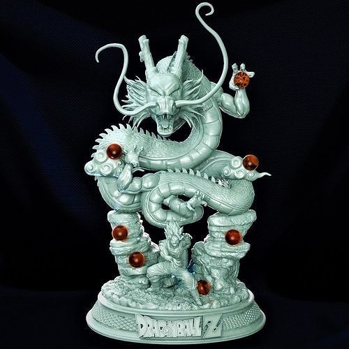 shenron goku esfera dragão z shenlong stl 3d impressão vegeta colecionável personalizadas arroz goten roupa broly célula roshi arte esculturas 3D print model - Mito3D