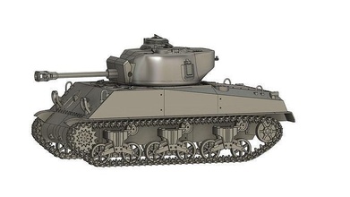 sherman m4a1 tanque militares veículo exército guerra armaduras arduino rc arma rádio controle máquina retro passatempo faça eletrônicos 3d print model - Mito3D
