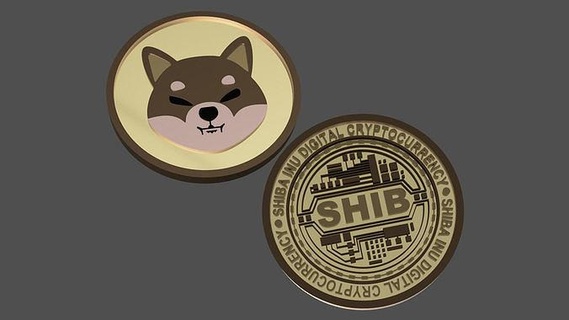 shiba inu coin 3d model - shib stl print token crypto cryptocurrency bitcoin dogecoin money currency digital art coins badges 3d print model - Mito3D