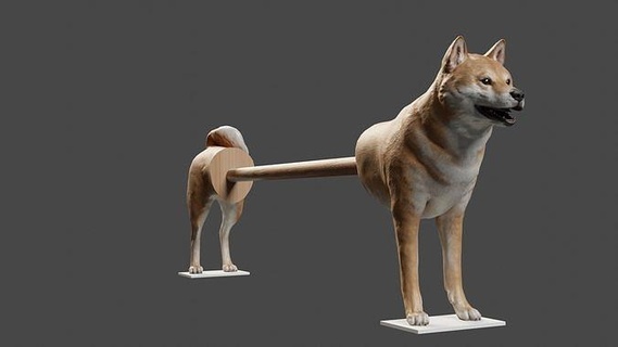Shiba inu papel toalha suporte cão fofa animais casa cozinha jantar 3d print model - Mito3D