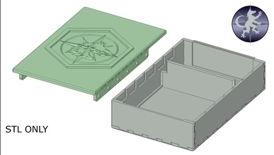 kalkan zar tepsi tonoz dicetray dedi stl konteyner kutu seyyar kurt star oyunlar oyuncaklar 3d print model - Mito3D