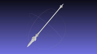 shield hero spear printable model rising of anime animation fantasy weapon toy blade bladed replica cosplay costume illuminated led games toys 3d print model - Mito3D