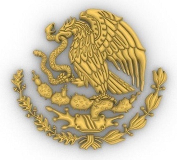 shield mexico - escudo de mexicano latinoamerica joyeria jewelry logo mexican art signs logos 3d print model - Mito3D